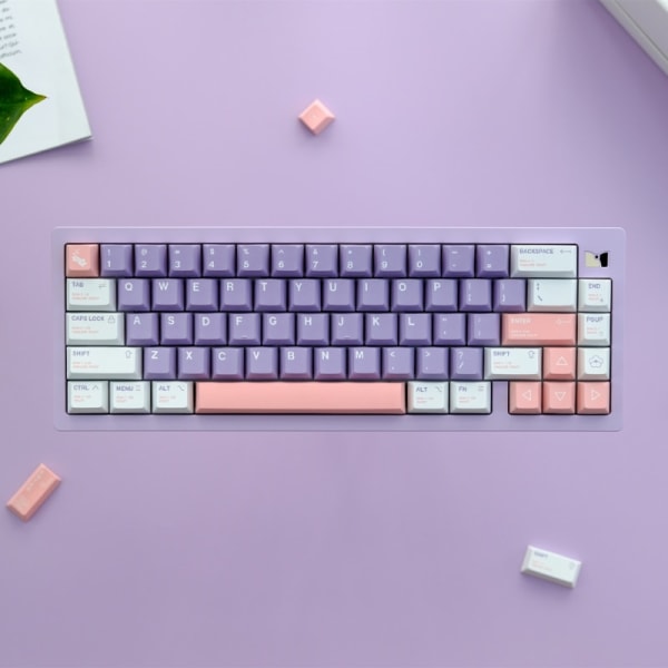 1 set 129 Key GMK Purppura Lila PBT materiaali Cherry Profile Sublimation Sopii 61/68/87/108 Key Mekaaninen Näppäimistö Näppäimistö Purple Lilac