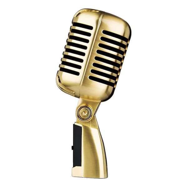 Klassisk Vintage Dynamisk Vokalmikrofon til Live Scene Karaoke Guld