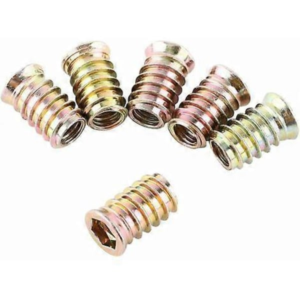 Pakke med 20 M10 sinklegering gjengede sekskantmuttere, sinklegering innsettingsmutter kombinasjon (M10x25mm)