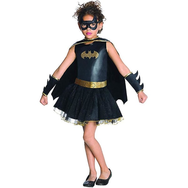 2023 Little Black Girl Cosplay Klær Flaggermus Barn Fantasy Fancy Dress For Barn Karneval Fest Halloween Kostyme Nyttårsgave 125-140cm