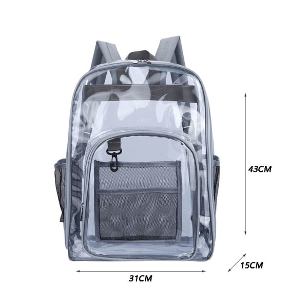 Transparent vattentät ryggsäcksväska Transparent Set Teen School Backpack GY3