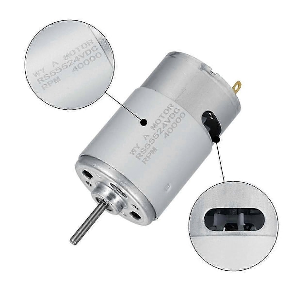 24V 40000RPM Elmotor 2-pack, Hög Hastighet Motor RS555 Barn Ride-on Leksaksbil Motorer