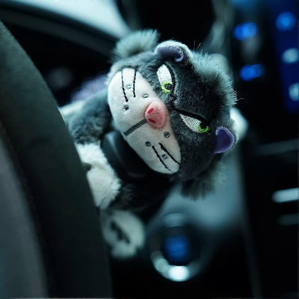 Lucifer Car Decor Plush Doll Holding Pose Ornament Gift Accessories B