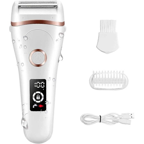 Elektrisk barbermaskine til kvinder smertefri dame trimmer USB pige kropshår shaver