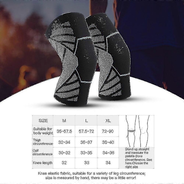 1 st Knäskydd Stöd Herr Dam Elastisk Nylon Sport Kompression Knä