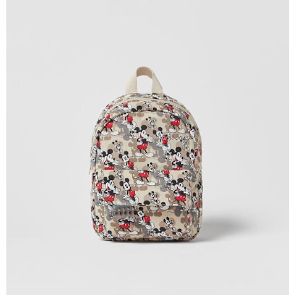 Disney Barnskolväska Mickey Mouse Mickey Minnie Mönster Ryggsäck Beige