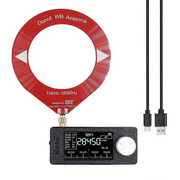 SI4732 Mini Radiomodtager 10Khz-180Mhz Bærbar Radio+Loop Antenne Kit AM FM Radio HF SW MW VHF Mini SI4732 Radio