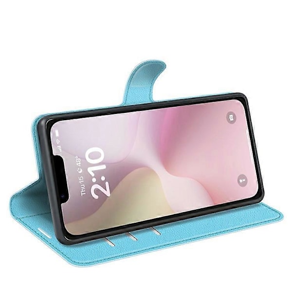 Kompatibelt Skal för iPhone SE (2025) Litchi Textur Stötsäkert Läder Plånboksfodral Blue