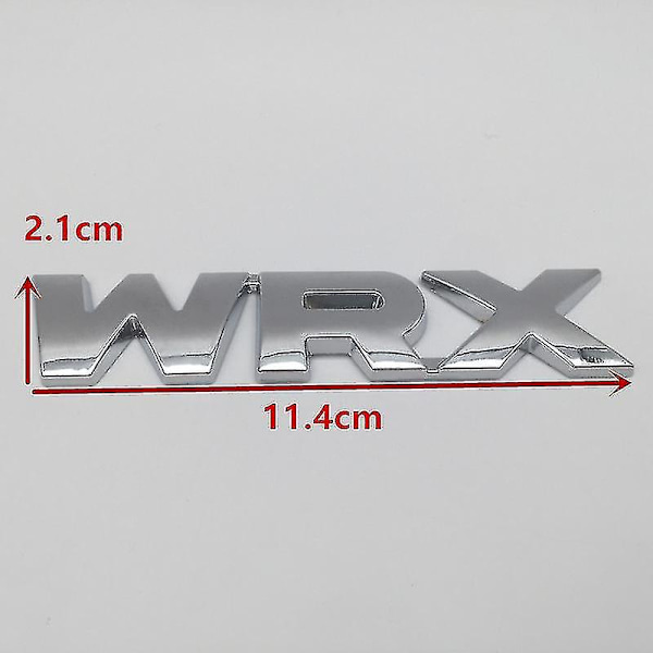 1 stk. 3d Metal Wrx Bil Front Grill Emblem Side Skærm Bagagerumsmærke Grill Badge Styling Auto Ac