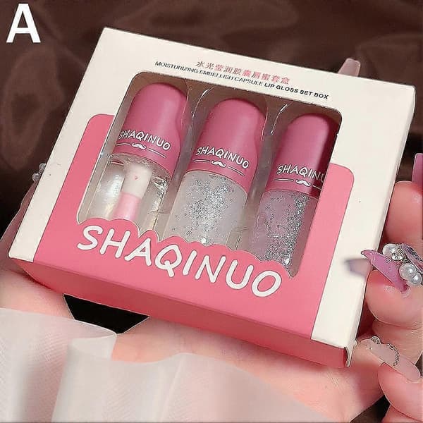 Vanntett Mini Kapsel Lipgloss Skimmer Langvarig Sminke Skjønnhet Set