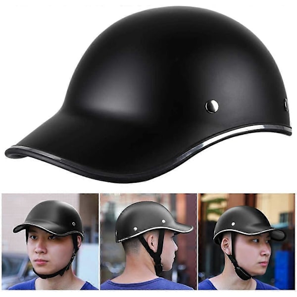 Säädettävä baseball-lippis pikakiinnityssoljella, puolipitkä baseball-lippis, musta