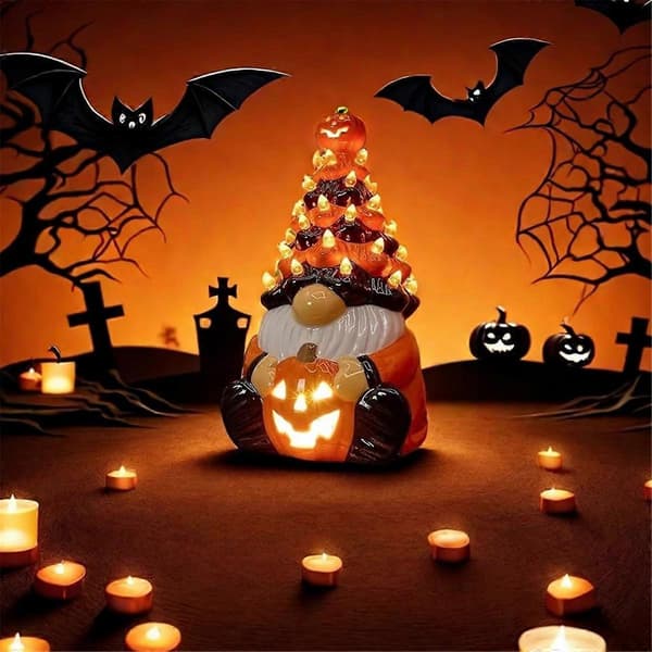 Halloween-kääpiökoriste valolla, kääpiölamppu