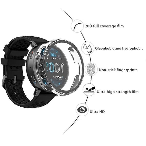 PC skyddsfodral för Amazfit Active MAX - Heltäckande klockfodral med skärmskydd pine needle green