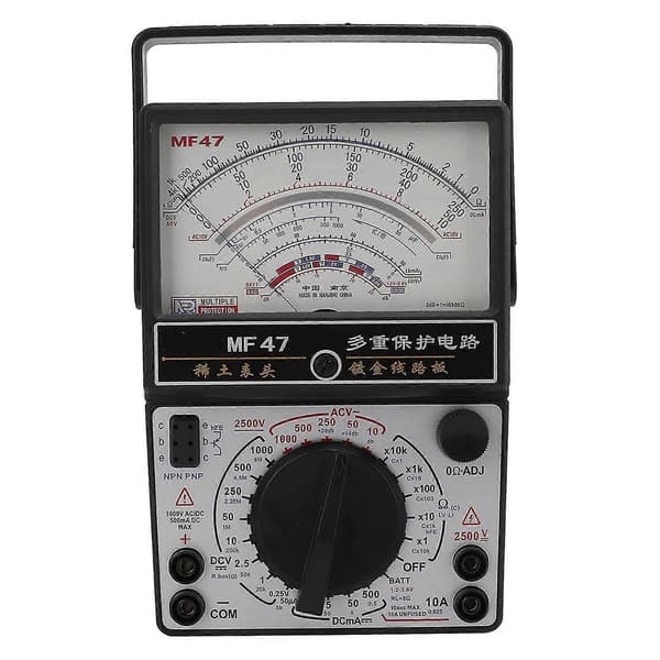 Mf47 Intern Magnetisk Pekartyp Multimeter Hög Noggrannhet Analog Multimeter Voltmeter För Industri