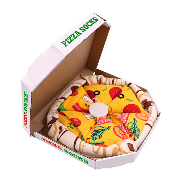 Pizza sukat pizza puolipitkät puuvillasukat miesten luova muoti pari joululahjapakkaus sukat joulusukat style 1