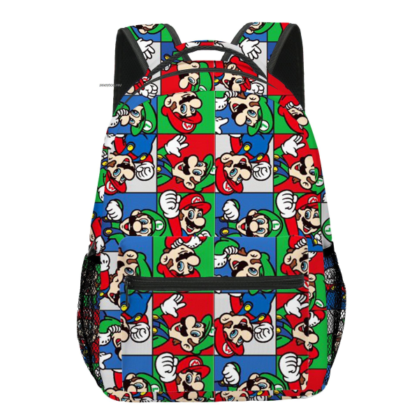 Kawaii Super Mario Bros. Skolesekk for gutter og jenter Clear