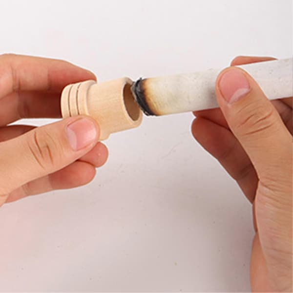 Moxa-rullhållare i trä för Moxibustion Stick Base