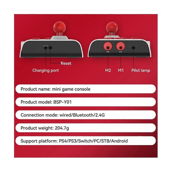 Bærbar Bluetooth Trådløs PC Computer Version til Android IOS Telefon Switch TV 2.4G Gaming Kontrol