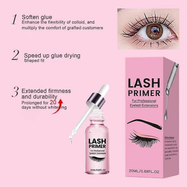 +20ml Eyelash Extension Bonder Grafting Eyelash Glue Drying Quick Lasting Y2J2 Lash primer