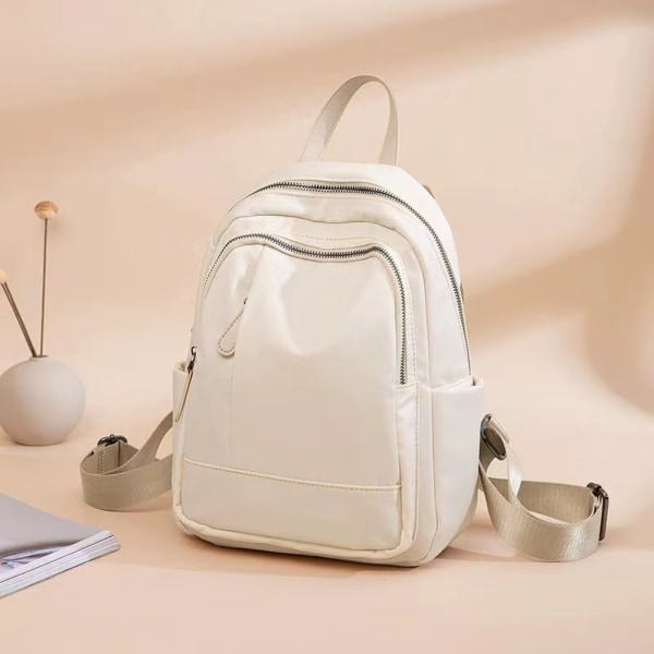 Vattentät ryggsäck Mode reseryggsäck damer Enfärgad enkel axelväska för damer L29 Black 25cm M