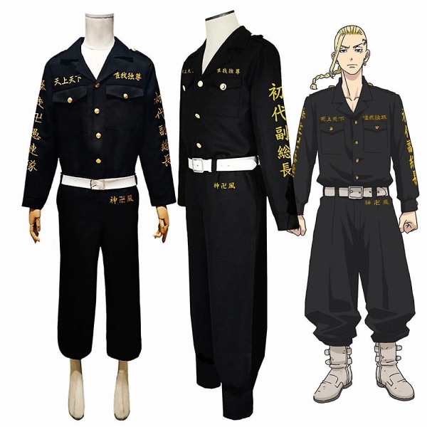 Anime Tokyo Revengers Ken Ryuguji Tokyo Manji Gang Cosplay -asupaita housuun univormu Draken Manjiro Sano Halloween Cosplay S