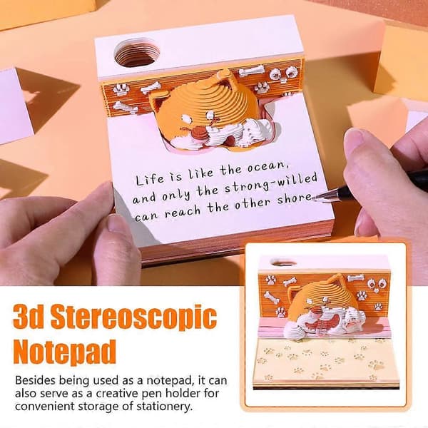 3D Skrivebordsnotesblok Riv af Kalender Note Sød-