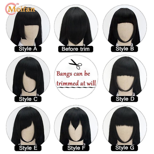 Meifan Long Straight Lolita 100cm peruukki synteettiset hiukset Anime C C