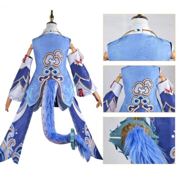 Spill Honkai Star Trail Costume Tail Wig Party Halloween Cosplay Costume Kvinner Cosplay only Wig XS
