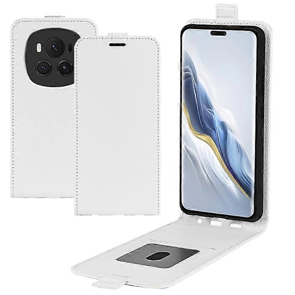 Yhteensopiva Honor Magic6 Pro 5G iskunkestävä suojakotelo korttipaikalla ja pystysuoralla läpällä White