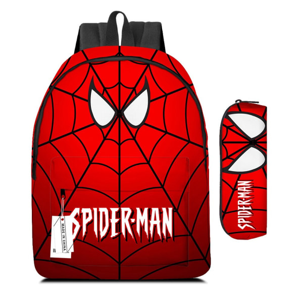 2 stk Spiderman Superhelt Barn Skoleveske Gutter Jenter Gaver Auburn One Size