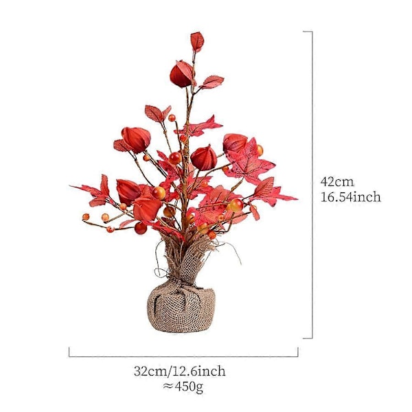 Mini Ahorn Ornamenter Plastik Kunstig Blomst Boligindretning Blødt Monteret Bordpynt