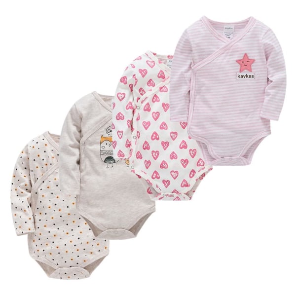 Beibei pyjamas ren bomuld blød 0-12m babypyjamas 2/3/4 stk. Lemon Yellow 6-9M