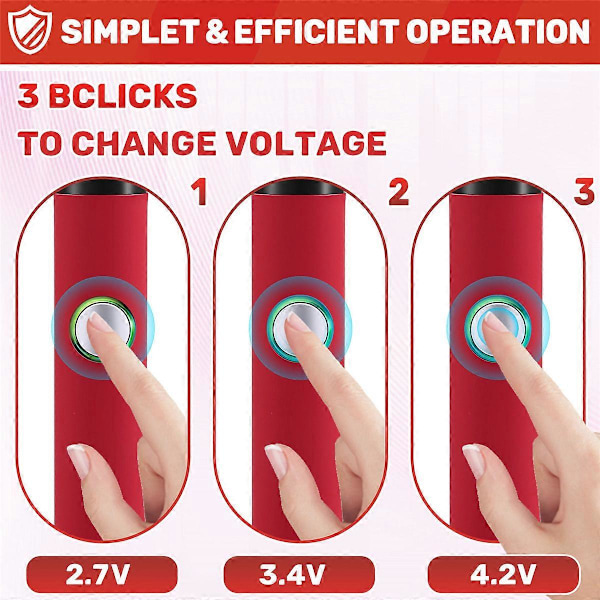 510 Gänga Mini Lödkolv Kit 3-Växlad Justerbar Spänning med Lödkolvsspets 650mAh USB Rec