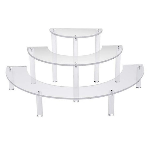 Transparent Aftagelig Akryl Kage Display Stand Til Fest Rund Cupcake Holder Bageudstyr Bryllup Bi