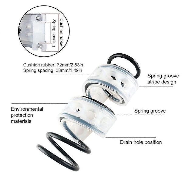 2 stk. Bil Fjeder Kofanger Power Auto-buffere Pude Fjederophæng Gummi Buffer Til Alle 22mm D