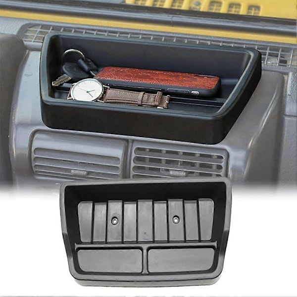 Til Wrangler TJ 1997-2007 Bil Centerkonsol Dash Bakke Instrumentbræt Opbevaringsboks Organizer Mobiltelefon