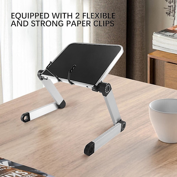 Justerbar Bogstøtte Højde Og Vinkel Justerbar Ergonomisk Bogholder Aluminium Bogholder Studerende Med Skrivebordsbogmappe