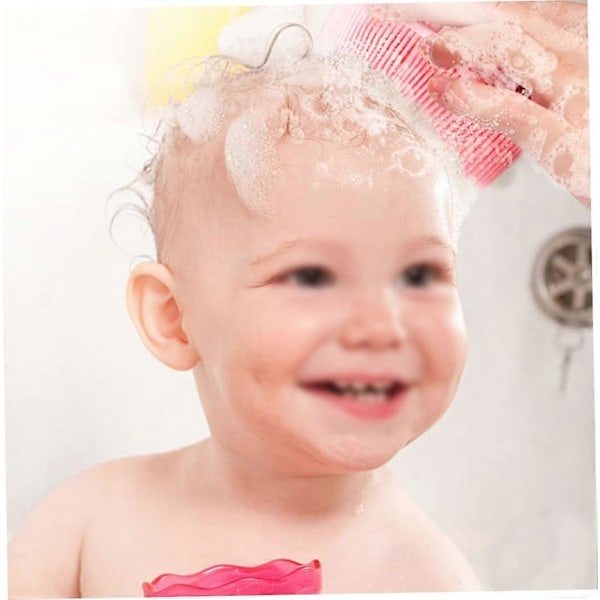 2 Pakning Eksfolierende Kroppsbørste, Silikon Eksfolierende Kroppsbørste, Myke Børstehår, Rosa