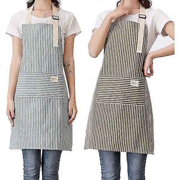 Förkläde, 2-pack köksförkläden, justerbart haklappsförkläde