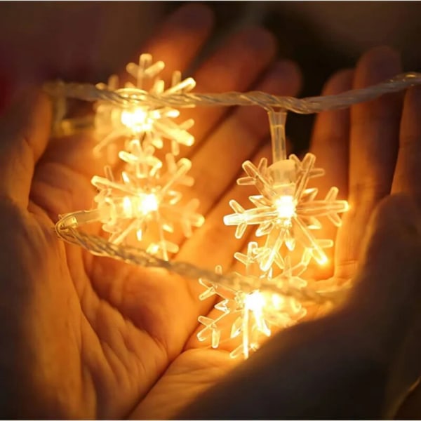 3M 20LED Snøfnugg LED Lyslenke Julepynt Hjem Juletre Hengende Dekor Navidad Noel Nyttårsgaver 2023 multicolor ball 3M 20LED