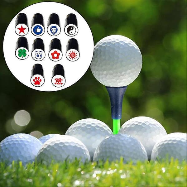 Golf Quick-dry Golf Stamps Marker Golf Tilbehør Mark Seal Golfbold Blue ink 1pc