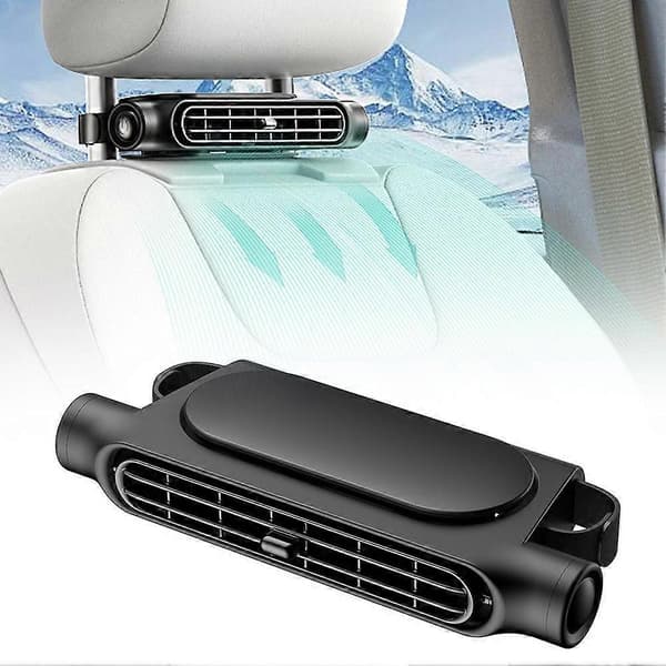Bilsete Ryggvifte med Borrelåsstropper 3 Hastigheter USB Kjøling for Bakpassasjer White