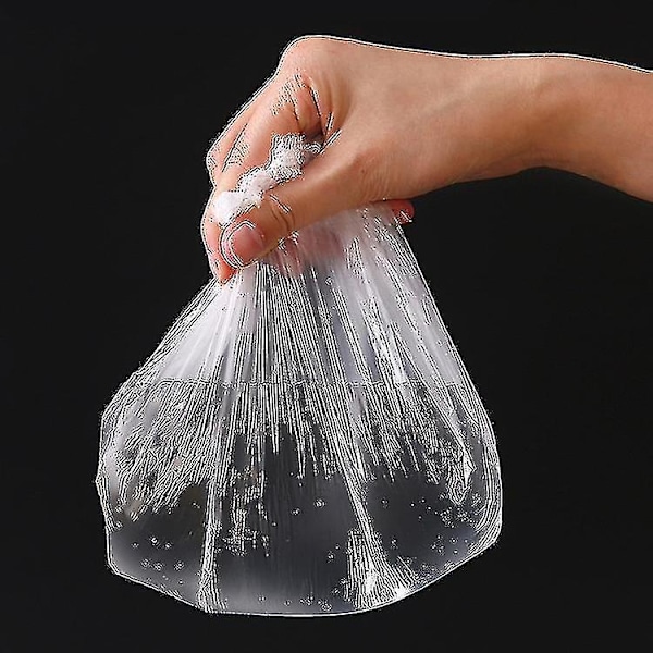100 stk. Engangs Dusjhette Plast Vanntett Hodeplagg Hotell Hårfarge Dusjhette Transparent Skjønnhetssalonghette