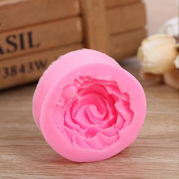 DIY Blomsterform Silikon Kakeform 3D Rose Fudge Bakeverktøy Silikon Q9