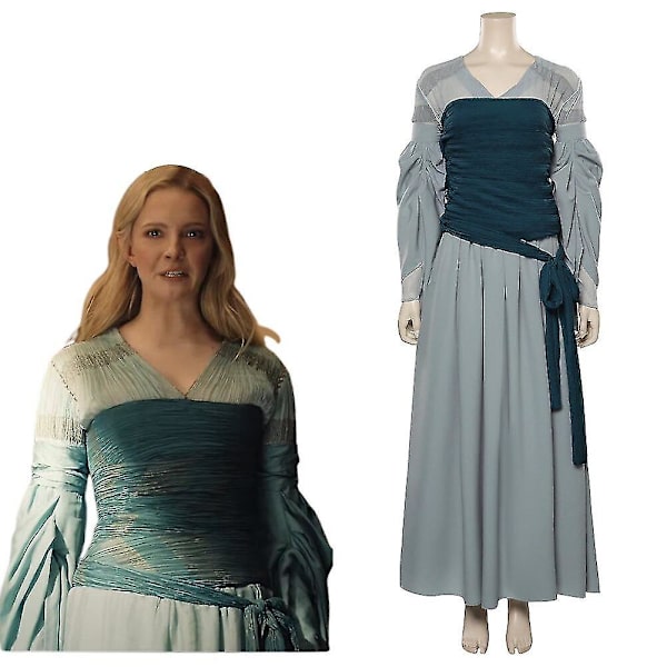 Galadriel Cosplay -asu, Haltiakuningattaren mekko, asut naisille, Halloween-juhla-asut naisille, roolileikki, korkea laatu L