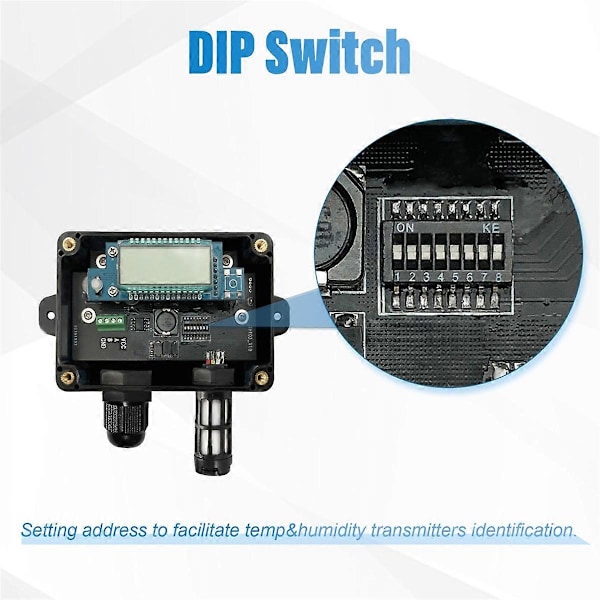 RS485 Temperatur Fuktighetssensor Modbus RTU Temp Sensor Digital Industriell Temp- och Fuktighetstransm