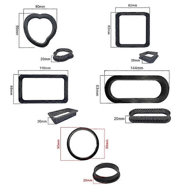 Mousse Ring i Plast DIY Fransk Dessert Bakform Pajring Bakverktyg Kakform (Rund)
