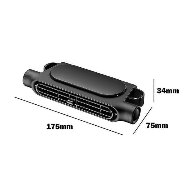 Bilsete Ryggvifte med Borrelåsstropper 3 Hastigheter USB Kjøling for Bakpassasjer White