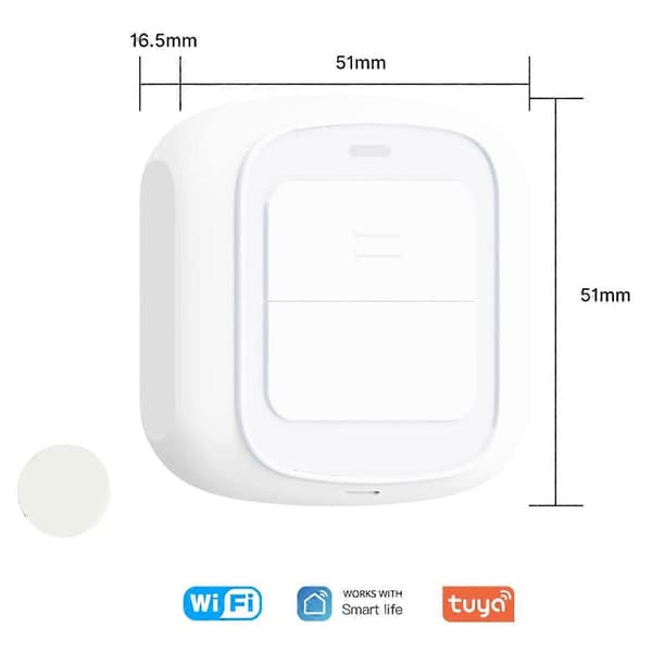 Tuya WiFi Knap Scene Switch Trådløs Smart Lys Vægafbryder