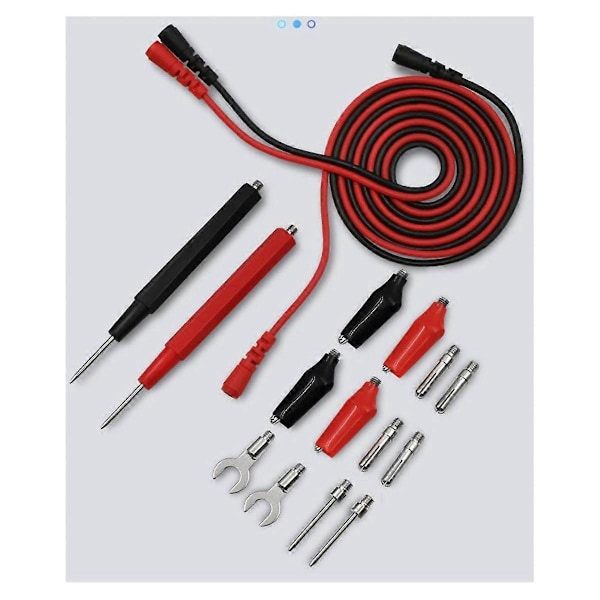 1 stk. Sort Modstandsboks Jern Variabel Dekade Modstand 0-9999,9 Ohm til Fysisk Undervisning & 16 stk. Banan Kabel Måling